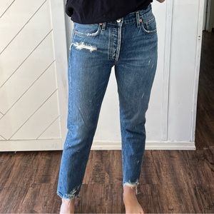 AGOLDE High Rise Crop Jeans
